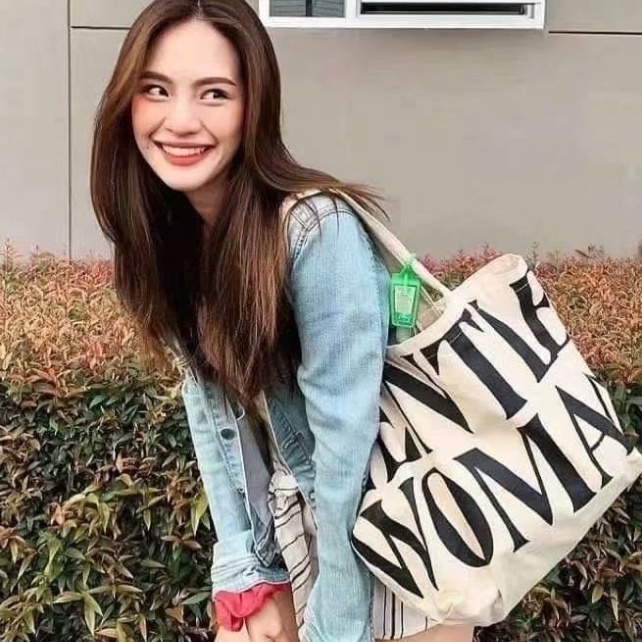 ภาพหน้าปกสินค้า(ขายส่งด้วย)GW กระเป๋าถือ กระเป๋าผ้า Tote Bag จากร้าน houbag บน Shopee