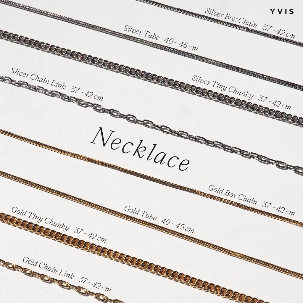 ภาพหน้าปกสินค้าYVIS chain necklace (gold,silver)