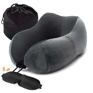 【บลูไดมอนด์】Memory Foam Airplane Neck Rest Pillows Headrest Cushion Travel Healthcare Insert Pillows Drop Shipping