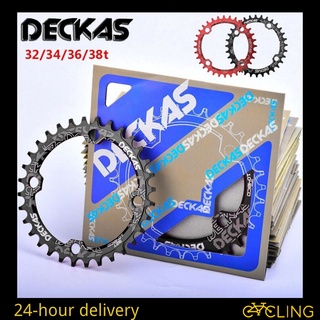 Deckas 104BCD จานหน้าจักรยาน ทรงกลม แคบ กว้าง 104BCD 32T 34T 36T 38T สําหรับจักรยานเสือภูเขา