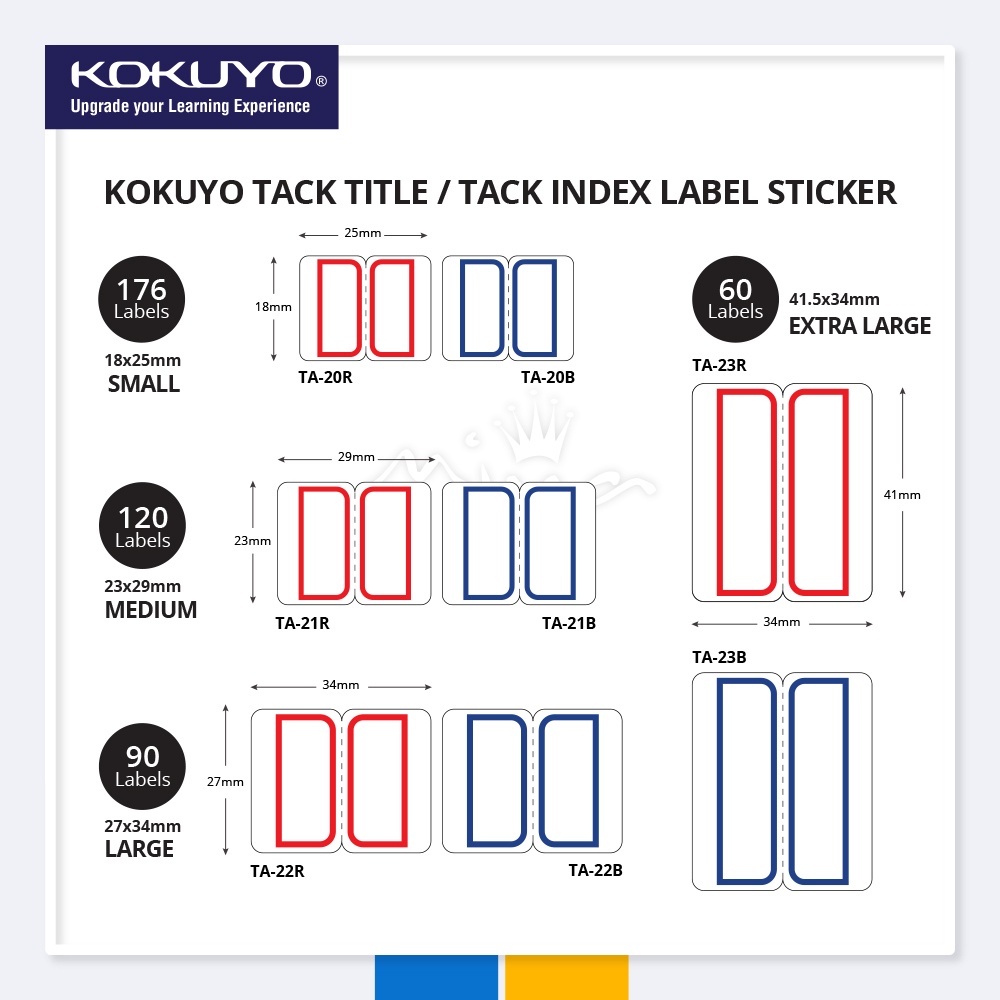 สติ๊กเกอร์ฉลาก Kokuyo Tack Title / Tack Index TA-20/21/22/23 | Shopee ...