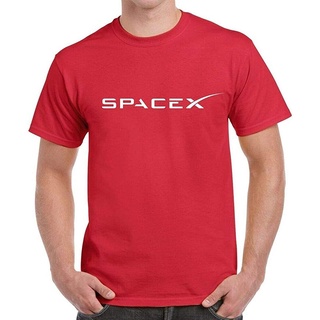 เสื้อยืดโอเวอร์ไซส์ใหม่สไตล์ขายร้อน Ln Space X เสื้อยืด Elon Musk Falcon Heavy Spaceship Men T-shirtS-3XL