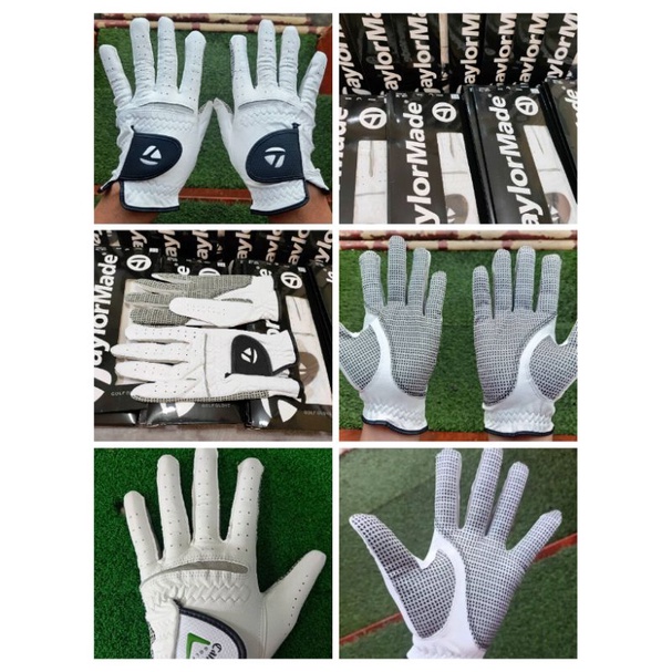 ราคาและรีวิวถุงมือนักกอล์ฟชายTaylormade Genuine Cabbreta leather Golf Gloves with anti-slippery fabric