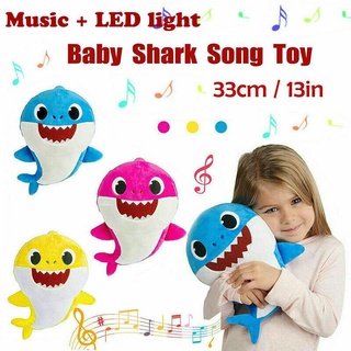 [hot sales] baby shark little shark cantando peluche edición de música big mouth tiburón juguete