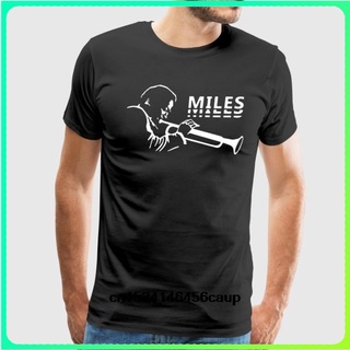 เสื้อยืดผ้าฝ้ายพิมพ์ลาย100% Cotton O-neck Custom Printed Men T shirt Miles Davis Women T-Shirt