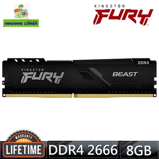 ภาพขนาดย่อของภาพหน้าปกสินค้า8GB (8GBx1) DDR4/2666 RAM PC (แรมพีซี) KINGSTON FURY BEAST (KF426C16BB/8) Warranty LT จากร้าน hardware_corner บน Shopee ภาพที่ 1