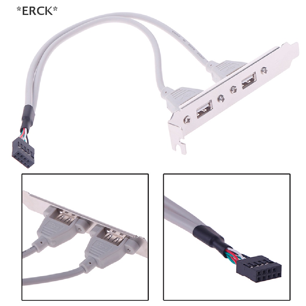 erck-อะแดปเตอร์ขยายแผงด้านหลัง-usb-2-0-2-พอร์ต-1-ชิ้น