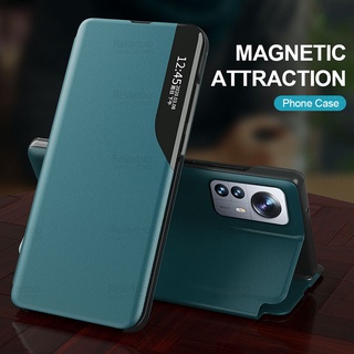 Xiomi 12 Case Smart Leather Magnetic Flip Phone Cover For Xiaomi 12 Pro Xaomi Mi12X Mi12X 12Pro Protection Bracket