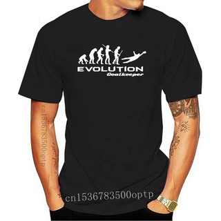 เสื้อยืดลําลอง แขนสั้น พิมพ์ลาย Evolution of Goalkeeper สไตล์เรโทร สําหรับผู้ชาย และผู้หญิง