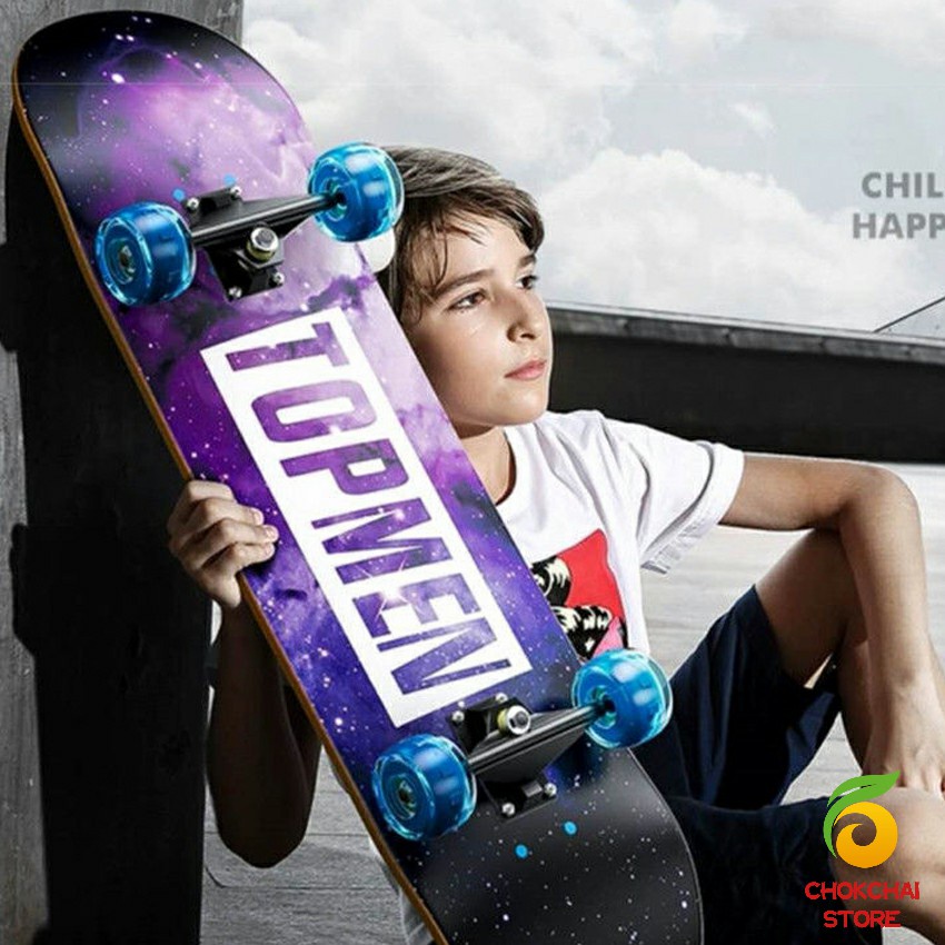 chokchaistore-สเก็ตบอร์ด-ทนทาน-สไตล์สปอร์ตสวยงาม-สกู๊ตเตอร์-สี่ล้อ-skate-board