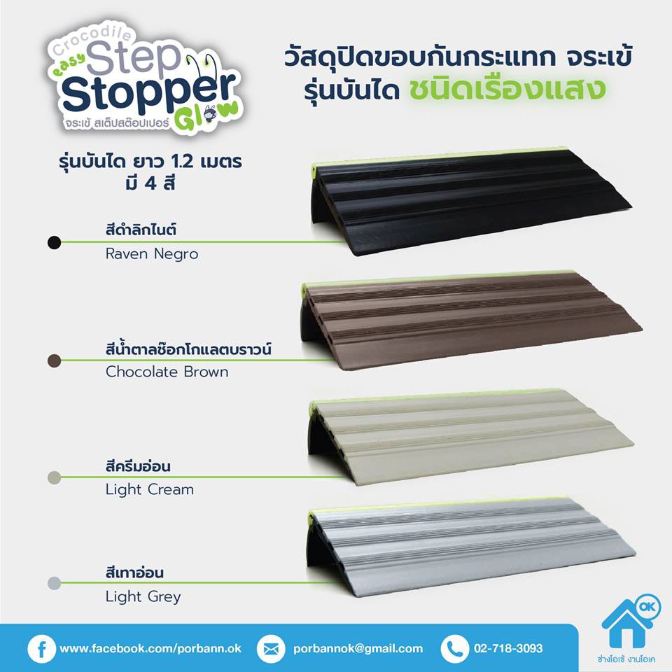 ซื้อ 4แถม1 Jorakay Step Stopper วัสดุปิดขอบบันไดกันกระแทก จระเข้ ชนิด ...