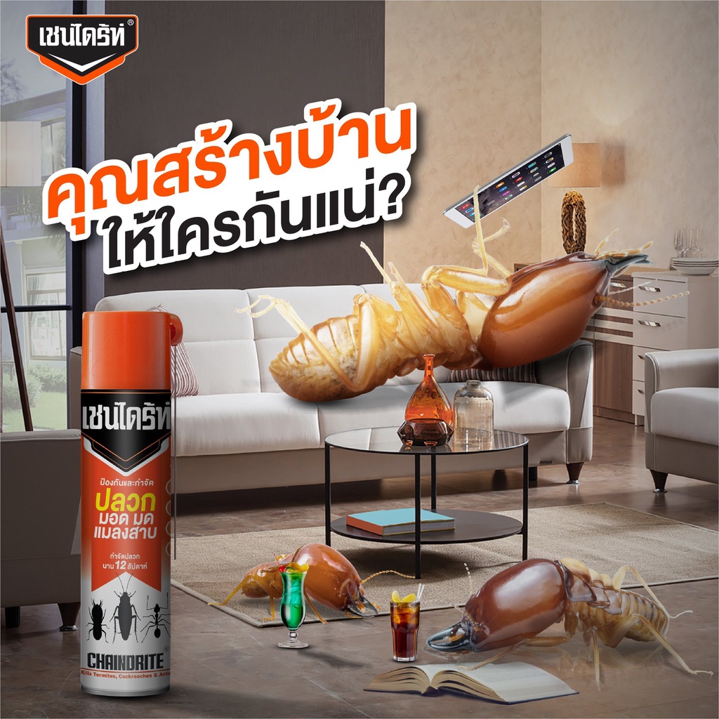 chaindrite-เชนไดร้ท์-สเปรย์-กำจัดปลวก-มอด-มด-แมลงสาบ-450-ml-600ml-สเปรย์กำจัดปลวก-มด-แมลงสาบ