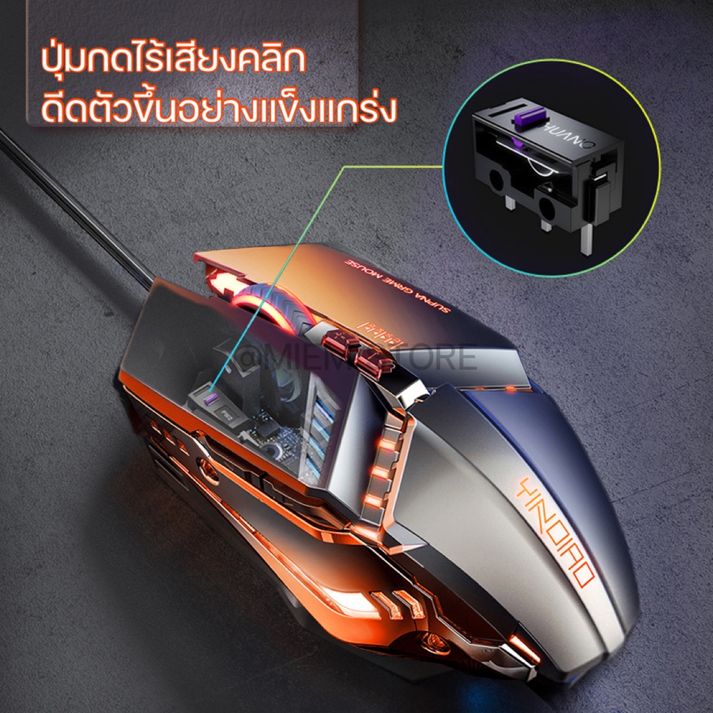 ภาพสินค้าเมาส์ เมาส์เกมมิ่งพร้อมส่ง COD ราคาพิเศษ  เมาส์เกมเรืองแสง eSports รุ่น G3/G5 มีแสงไฟหลายสี จากร้าน miemstore บน Shopee ภาพที่ 4