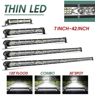 หลอดไฟ LED Super Slim สปอร์ตไลท์ led รถยนต์ 12 V 24 V 7-32 นิ้ว สําหรับรถ Atv เรือ รถแทรกเตอร์