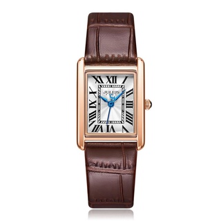 สินค้า Julius นาฬิกาแฟชั่นเกาหลีของแท้ 💯% ประกันศูนย์ไทย นาฬิกาข้อมือผู้หญิง สายหนัง รุ่น Ja-1333