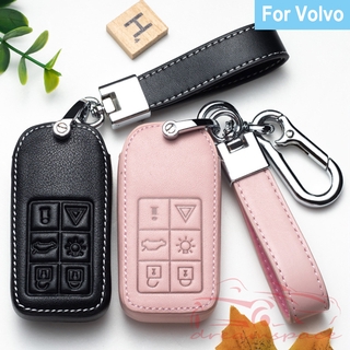 เคสกุญแจรีโมทรถยนต์หนังวัวแท้สําหรับ Volvo S60 S80 V60 Xc60 Xc70 S60L V40 3 ปุ่ม