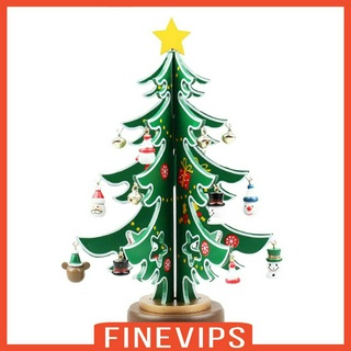 ( Finevips ) ต้นคริสต์มาสไม้สําหรับตกแต่งบ้าน