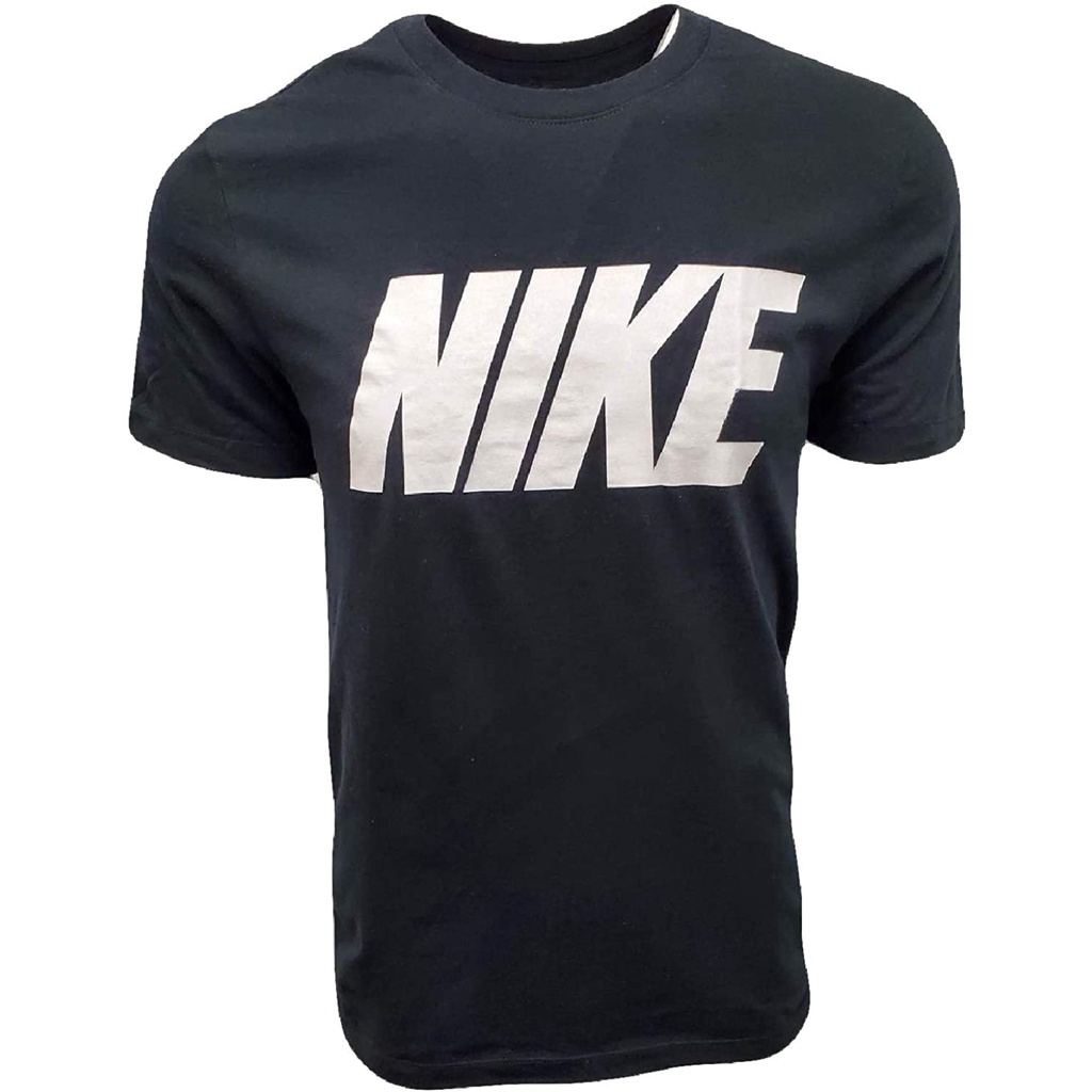 nikeกัปปะเสื้อยืดลำลอง-nike-mens-italic-graphic-logo-crewneck-t-shirt-nike-mens-womens-t-shirts