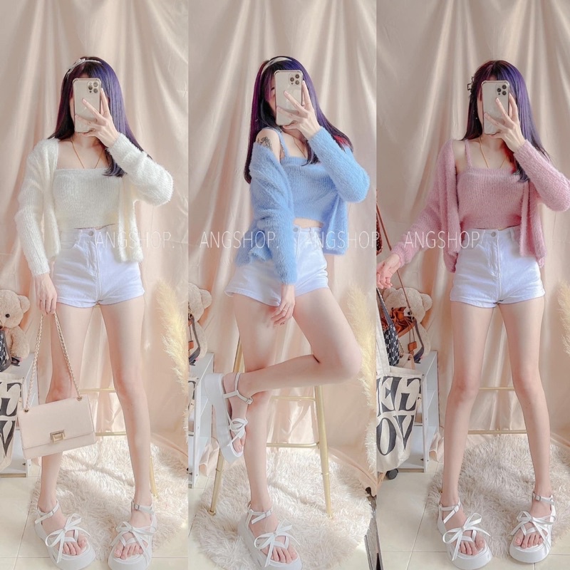 งานเซ็ตสายเดี่ยว-เสื้อคลุมชนมิ้ง