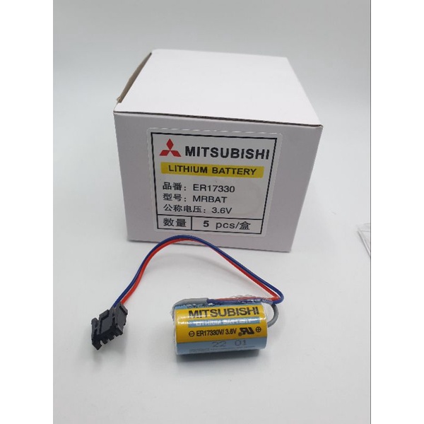 ใหม่-a6bat-er17330v-plc-3-6v-2000mah-li-ionแบตเตอรี่อุตสาหกรรมพร้อมปลั๊กสำหรับmitsubishi-servo-a6bat-plcแบตเตอรี่