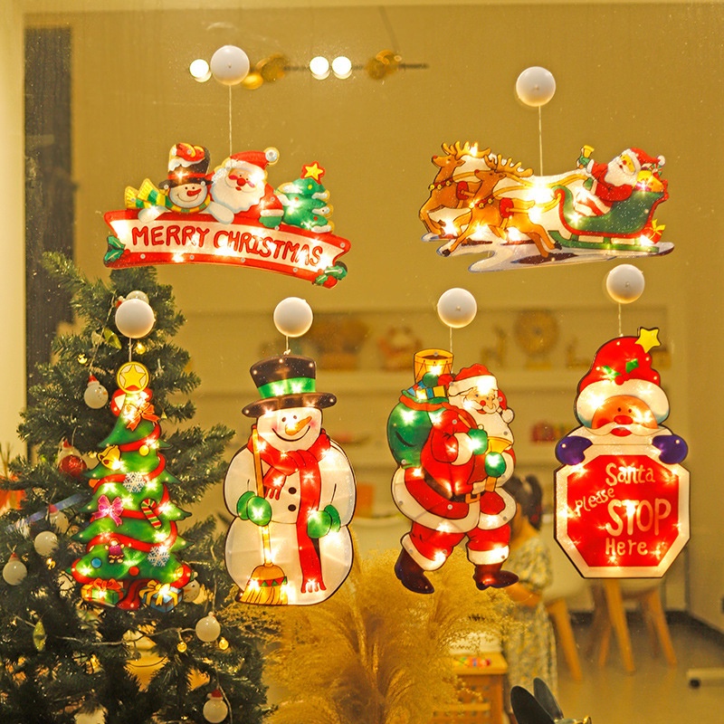 โคมไฟ-led-รูปซานต้าคลอส-สโนว์แมน-สําหรับแขวนตกแต่งต้นคริสต์มาส
