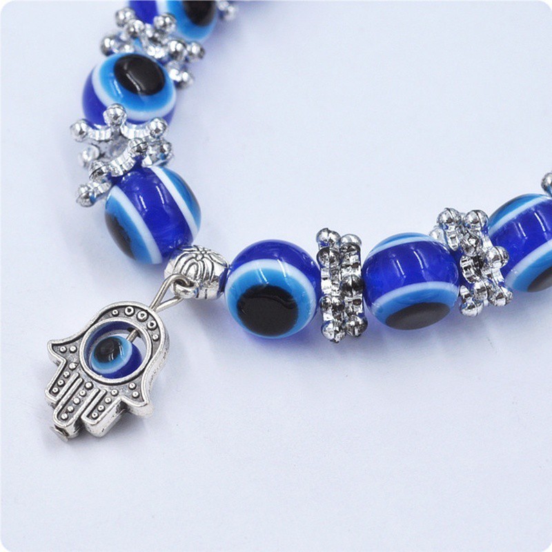 สร้อยข้อมือกําไลข้อมือยางยืดร้อยลูกปัดแฮนด์เมด-hamsa-fatima-evil-eye