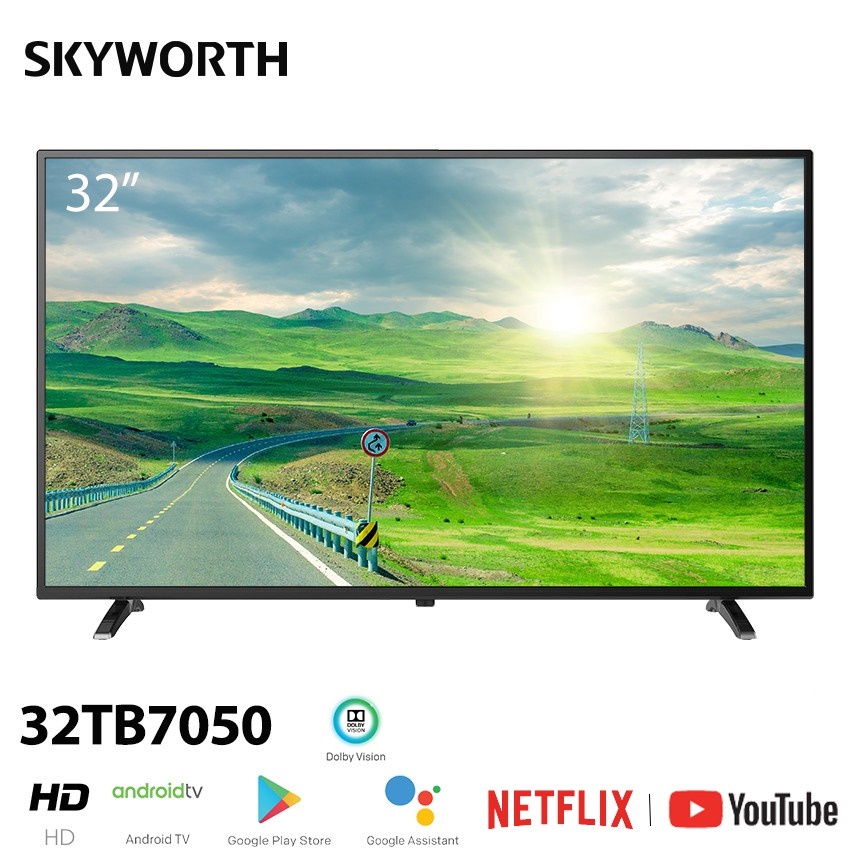 ภาพหน้าปกสินค้าSKYWORTH 32 นิ้ว Android TV รุ่น 32TB7050 Google Play