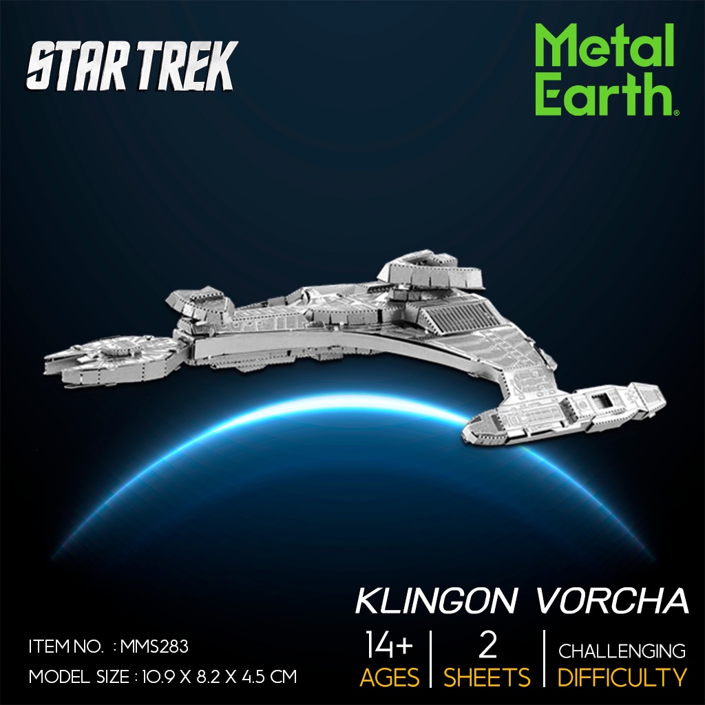 Modèle 3D Metal Earth Star Trek Klingon Vor'Cha Class Cruiser MMS283 - Kit à Monter