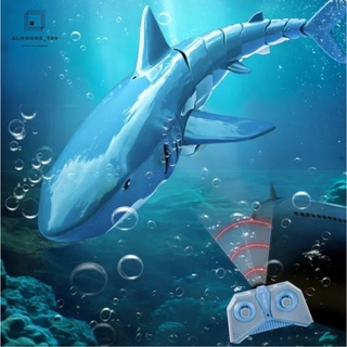 ปลาฉลามบังคับ 2.4MHz ปลาบังคับว่ายน้ำสมจริง  ชาร์จแบตเตอร์รี่ ฟรี!! ถ่านชาร์จและไขควง Scale1:18 [606-6/606-10]