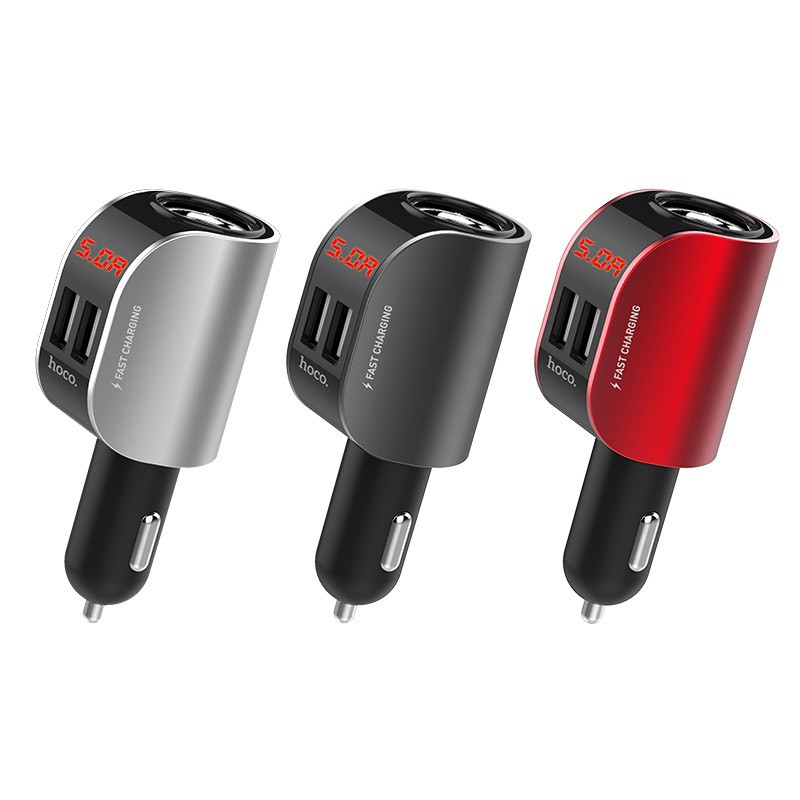 hoco-z29-plus-ที่ชาร์จในรถ-ที่ชาร์จเสียบที่จุดบุหรี่-regal-digital-display-cigarette-lighter-car-charger