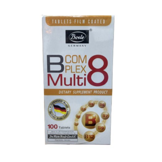 ภาพสินค้าBode B COMPLEX Multi 8 (100เม็ด) โบเด้ วิตามินบีรวม+ไบโอติน+โฟลิค ช่วยบำรุงร่างกาย บำรุงสมอง บำรุงเลือด อ่อนเพลีย จากร้าน vpurehealth บน Shopee ภาพที่ 4