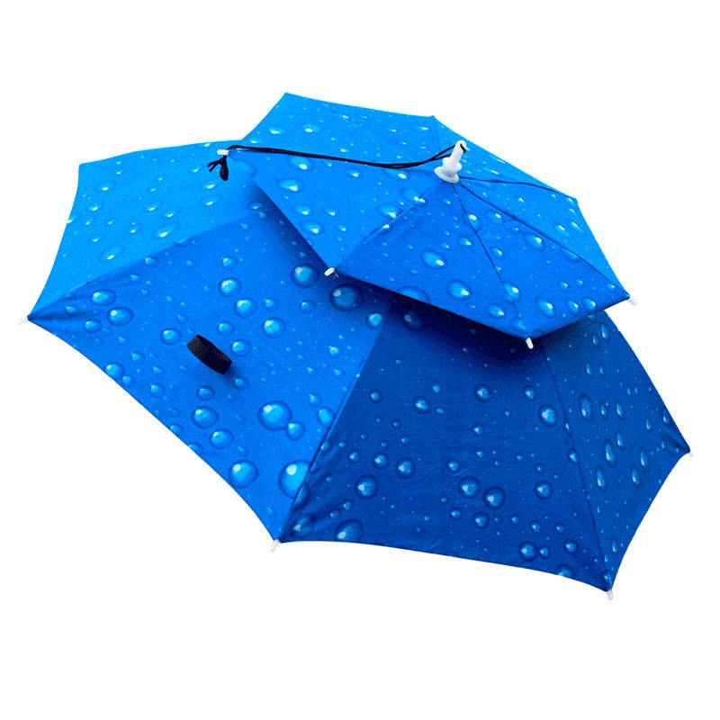 uv-protection-umbrella-hatหมวกร่มกันยูวีร่มกันแดดหมวกร่มบังแดดตกปลาร่มฝน