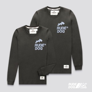 Rudedog เสื้อยืดแขนยาว รุ่น 2 lines สีชาร์โคล (ราคาต่อตัว)