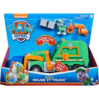 Paw Patrol Rocky’s Reuse It Deluxe Truck with Collectible Figure and 3 Tools ฟิกเกอร์ Paw Patrol Rockys Reuse It Deluxe Truck พร้อมของสะสม และเครื่องมือ 3 ชิ้น