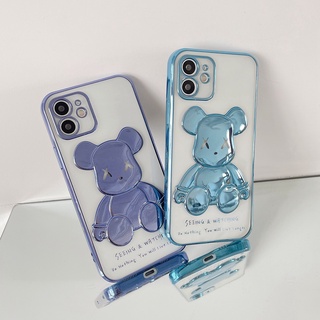 ภาพหน้าปกสินค้าเคสโทรศัพท์มือถือลายหมีสีฟ้าสําหรับ Iphone 12 Pro Max 11 Pro Max Xs Max Xr X 7plus Iphone 8 Plus ที่เกี่ยวข้อง