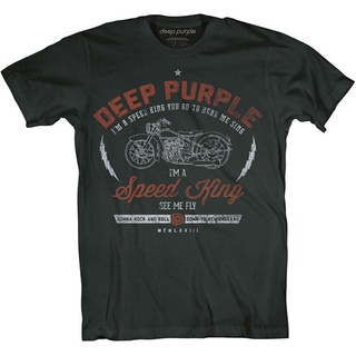 เสื้อยืดลําลอง แขนสั้น พิมพ์ลาย King Deep Purple Speed โอเวอร์ไซซ์ สําหรับผู้ชาย