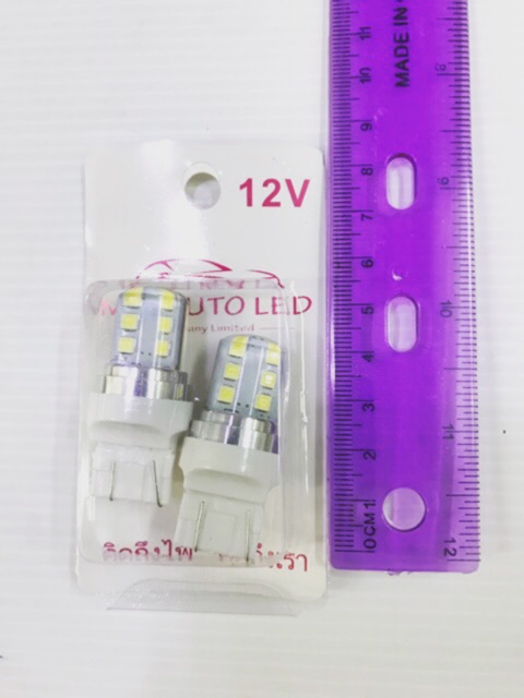 หลอด LED ไฟหรี่ Revo รีโว่ สีขาว ไฟเดย์ไลท์ Revo T20 LED 12 เม็ด แบบ ...