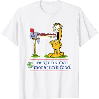 เสื้อยืดผ้าฝ้ายพิมพ์ลายขายดี เสื้อยืดที่คุณต้องการเสื้อยืด ลาย Garfield Less Junk Mail สไตล์วินเทจ คลาสสิก เรโทร สําหรับ