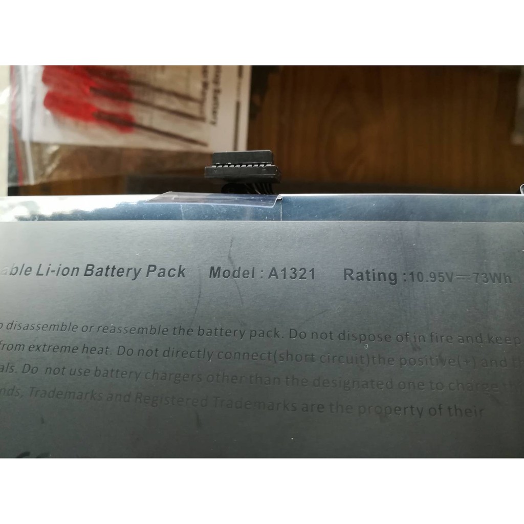 A1321 Replacement Battery For MacBook Pro 15" A1286 (Mid 2009, Mid 2010) - 73Wh, 6-Cell