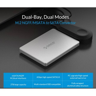 ภาพหน้าปกสินค้าORICO (MS2TS, B-Key+mSATA) 2.5 inch HDD Case M.2 Ngff/Msata to Sata 3.0 Adapter 6 Gbps Box Hard Drive Enclosure ที่เกี่ยวข้อง