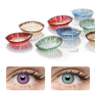 คอนแทคเลนส์คอสเพลย์ฮาโลวีน สีฟ้า สีเขียว สีน้ําตาล 1 คู่ (2 ชิ้น) EYEBILI