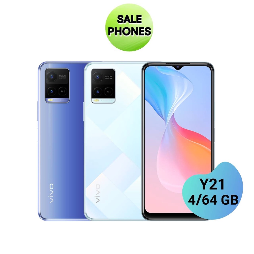 Vivo Y21 (RAM 4+64 GB) สินค้าพร้อมส่งรุ่นใหม่ล่าสุด | Shopee Thailand