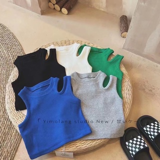 [Babycat] พร้อมส่ง ขายดี ใหม่ เสื้อสายเดี่ยว แขนกุด ผ้าฝ้ายแท้ กลวง สไตล์เกาหลี ญี่ปุ่น แฟชั่นฤดูร้อน สําหรับเด็กผู้หญิง 2022