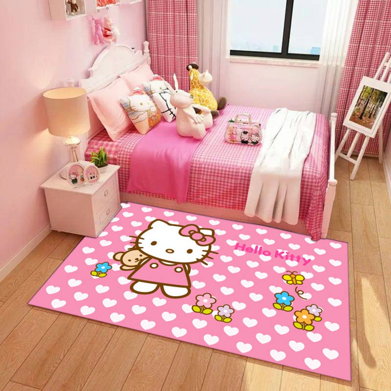 hello-kitty-พรมปูพื้นห้องนอน-พรมปูพื้น-พรมปูพื้นน่ารัก-ผ้าปูพื้นห้องนอน