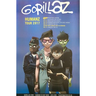 โปสเตอร์ วง ดนตรี Gorillaz กอริลลาซ ภาพวงดนตรี โปสเตอร์ติดผนัง โปสเตอร์สวยๆ poster