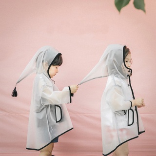 เสื้อกันฝนเด็ก ชุดกันฝน แบบขุ่น มีฮู้ด สไตล์เกาหลี เสื้อกันฝนชั้นอนุบาล เสื้อกันฝนเด็กผู้หญิง
