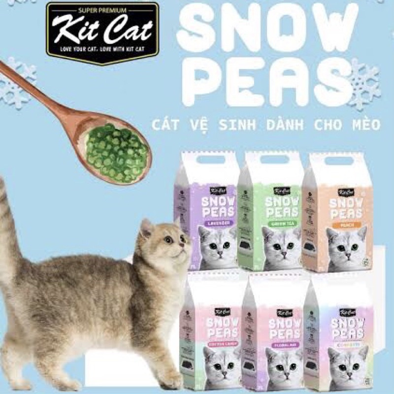ภาพหน้าปกสินค้าทรายเต้าหู้ Kit Cat Snow Peas สูตรผสมถั่วลันเตา ขนาด 7 ลิตร