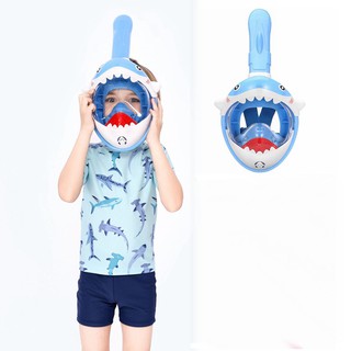 แว่นตาดำน้ำเด็ก KID SNORKEL Shark Mask แว่นตากันน้ำ