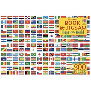 จิ๊กซอว์ Flags of the World Book and Jigsaw (Usborne Book and Jigsaw) Loose Leaf