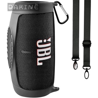 Dakine Silicone Case Cover for JBL Charge 5 Portable Bluetooth Speaker, Travel Gel Soft Skin,Waterproof Rubber Carrying Pouch with Strap